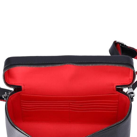 Christian Louboutin Kipi Pouch Messenger Bag 3185198 Black Red Leather - Picture 7 of 7